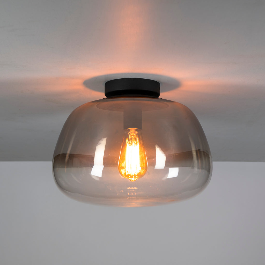 Plafondlamp Pulse Shaded | 1-Lichts | Smoke grey glas