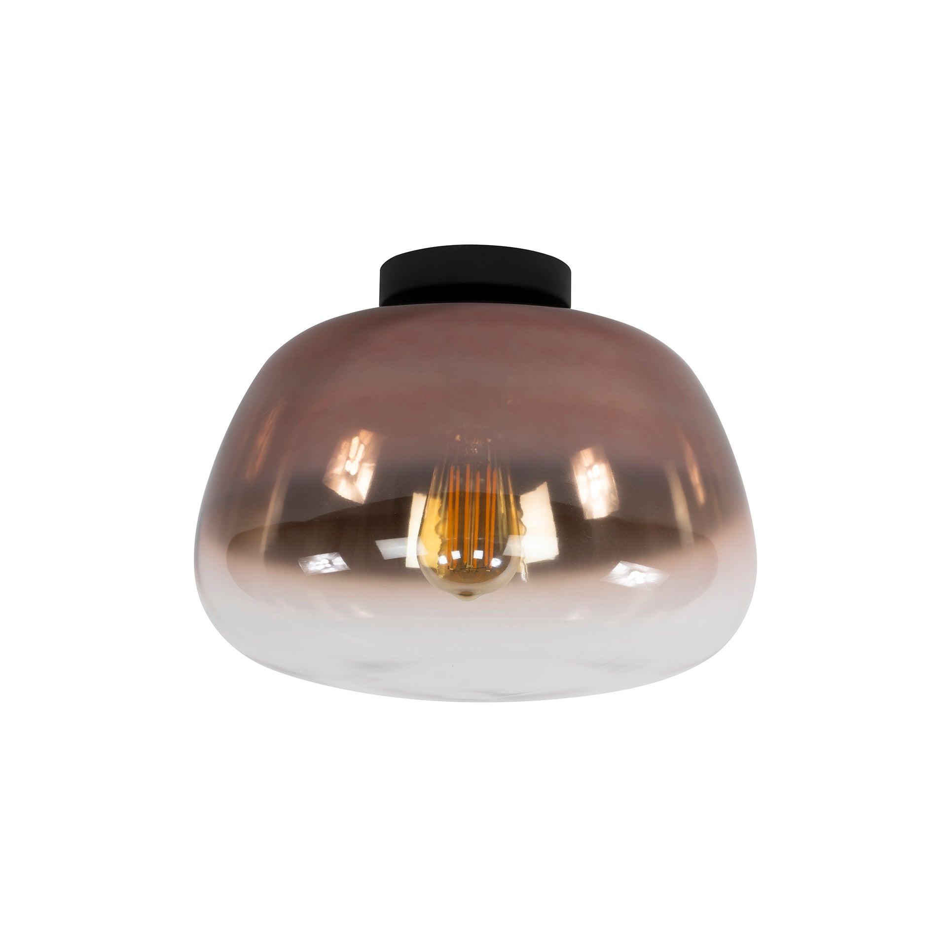Plafondlamp Pulse Shaded | 1-Lichts | Koper glas