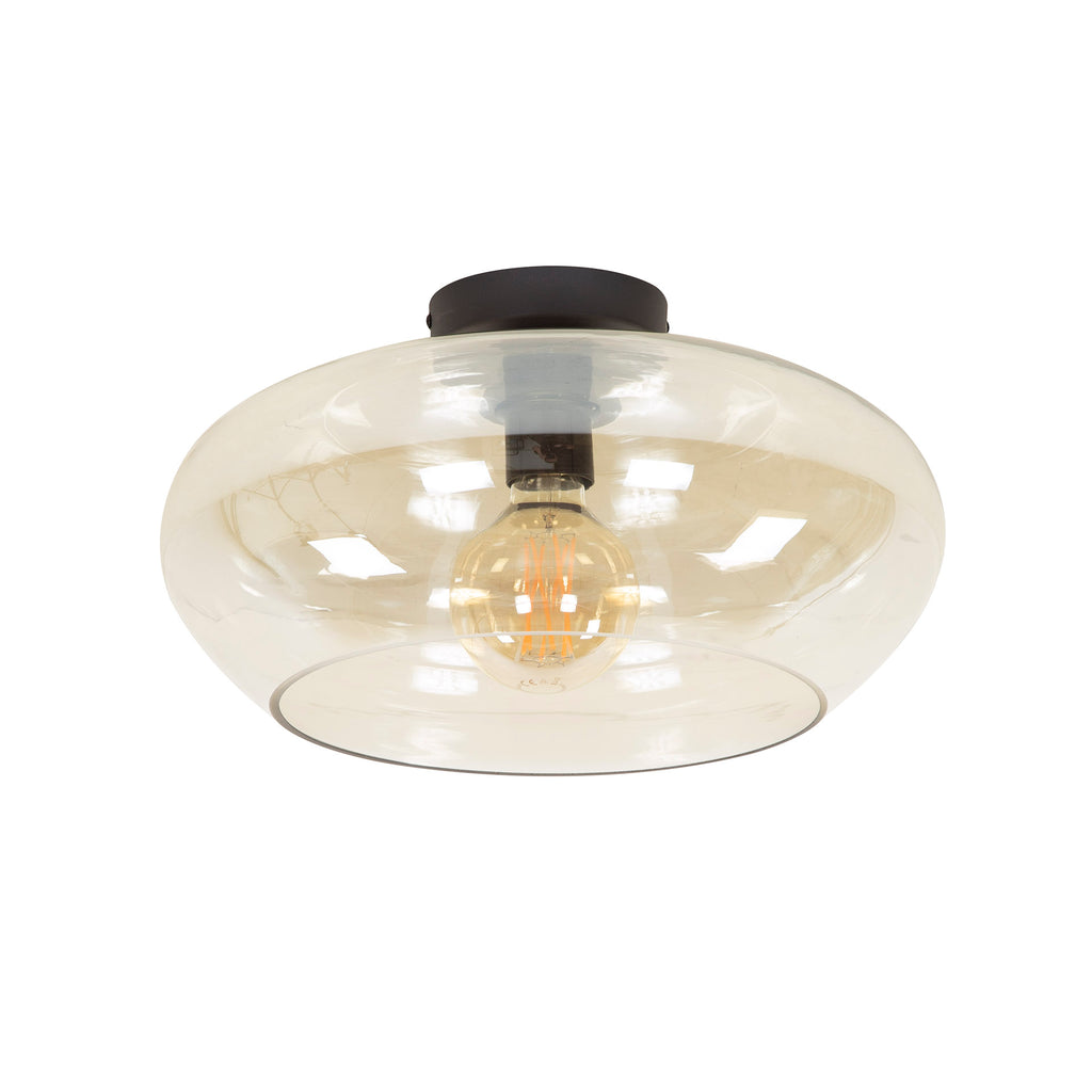 Plafondlamp Elevate | 1-Lichts | Amber glas