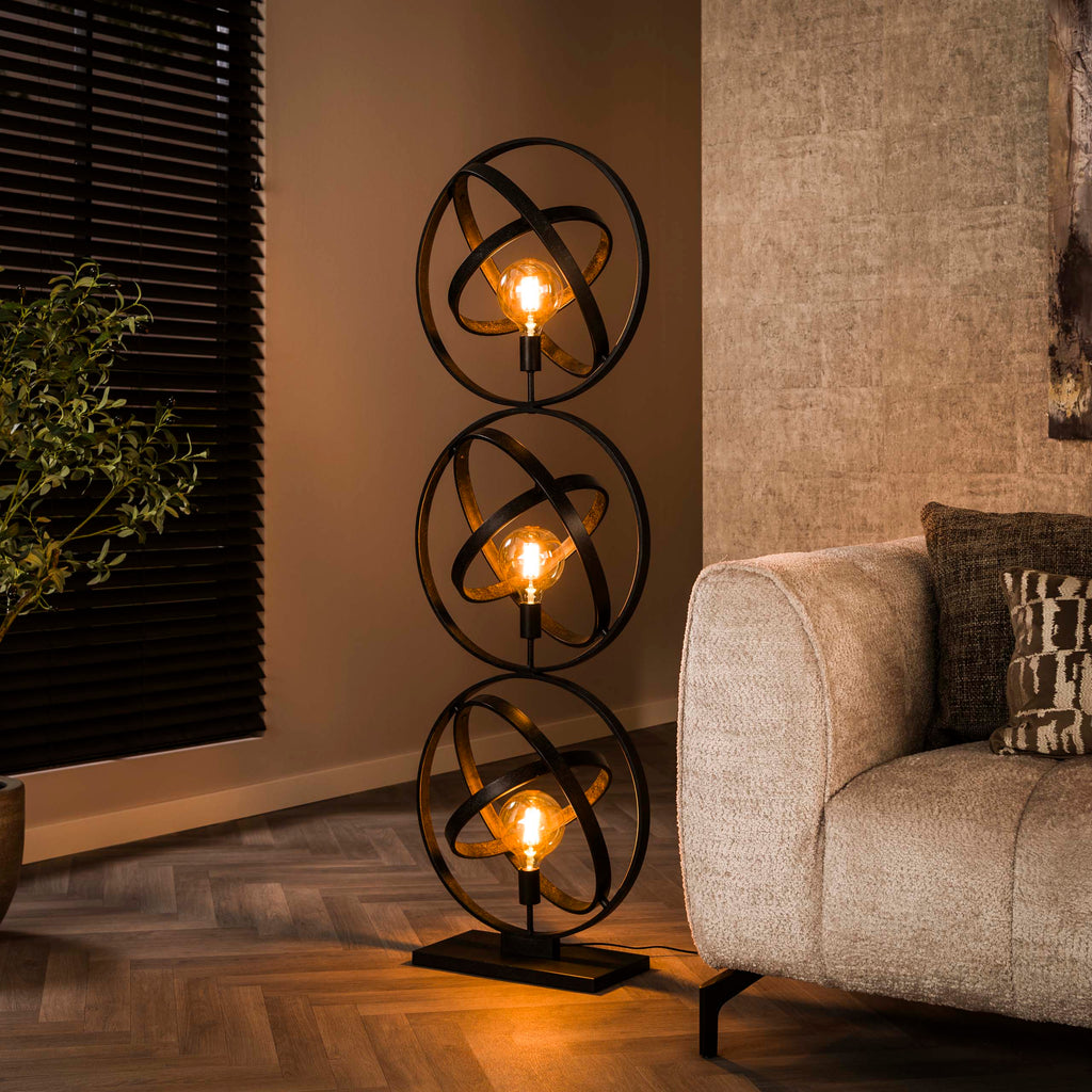 Vloerlamp Galaxy | 3-Lichts | Artic zwart