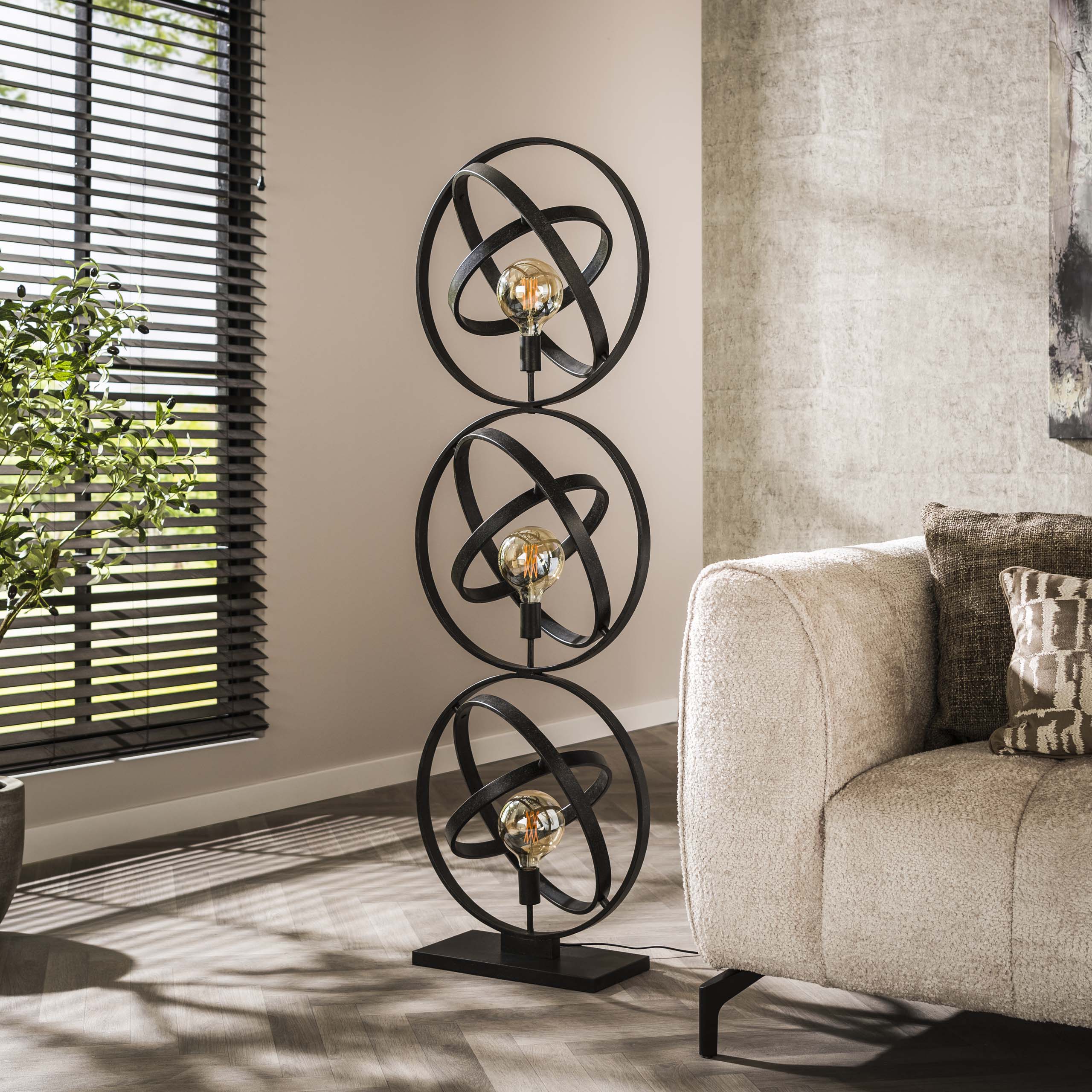 Vloerlamp Galaxy | 3-Lichts | Artic zwart