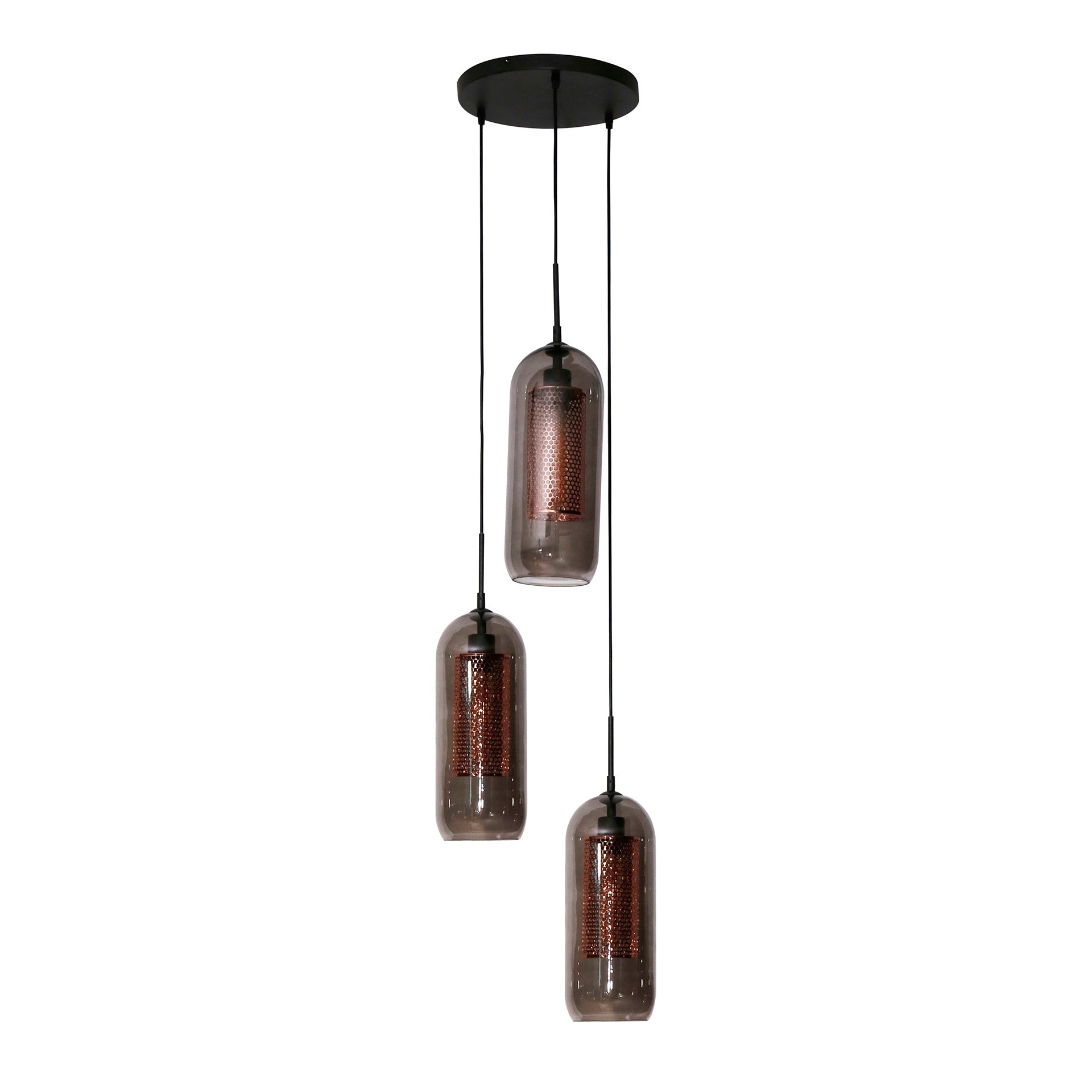 Hanglamp Smoke Mesh | 3-Lichts | Artic zwart