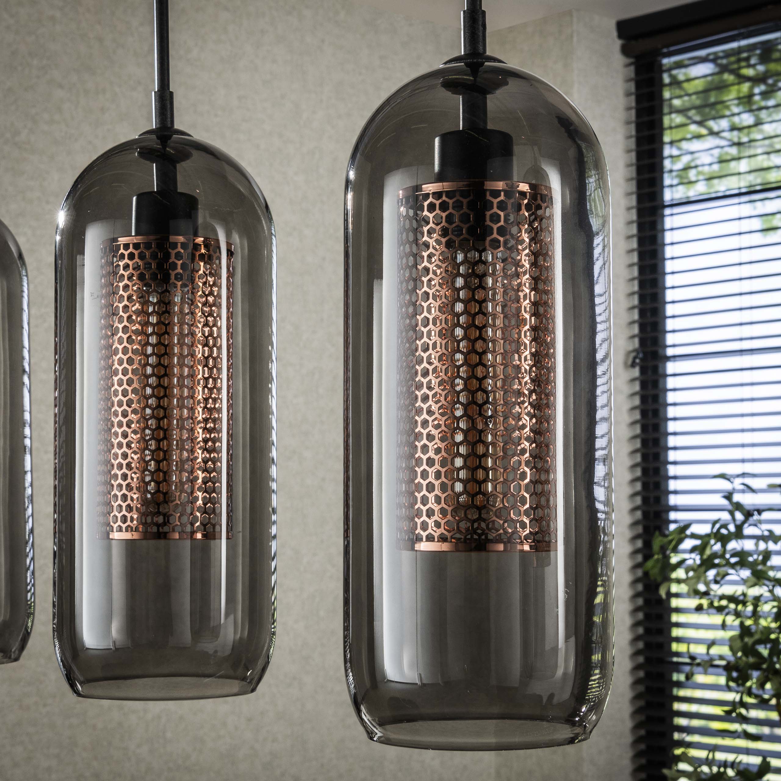 Hanglamp Smoke Mesh | 4-Lichts | Artic zwart