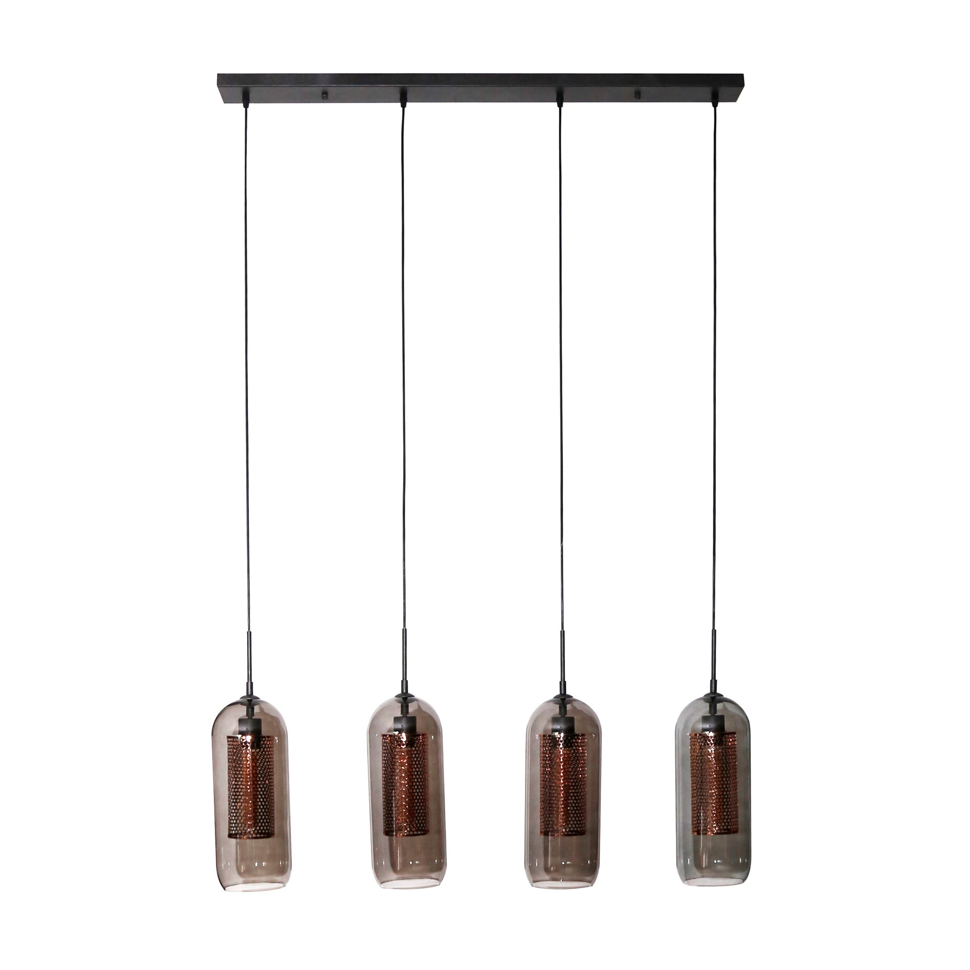 Hanglamp Smoke Mesh | 4-Lichts | Artic zwart