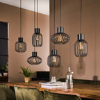 Hanglamp Mix Metal | 3+3-Lichts | Charcoal