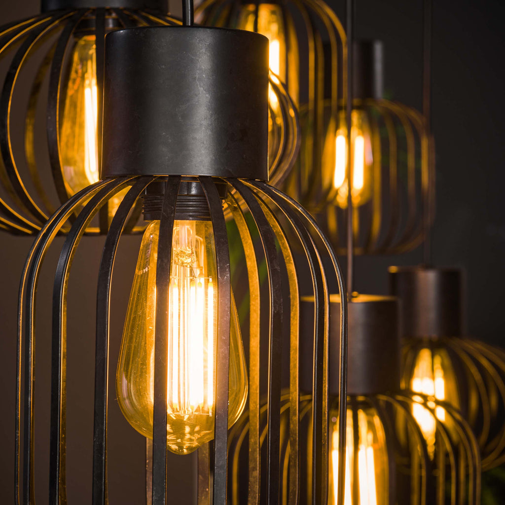 Hanglamp Mix Metal | 3+3-Lichts | Charcoal