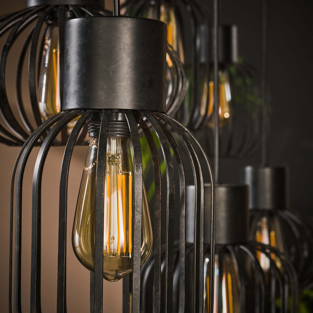 Hanglamp Mix Metal | 3+3-Lichts | Charcoal