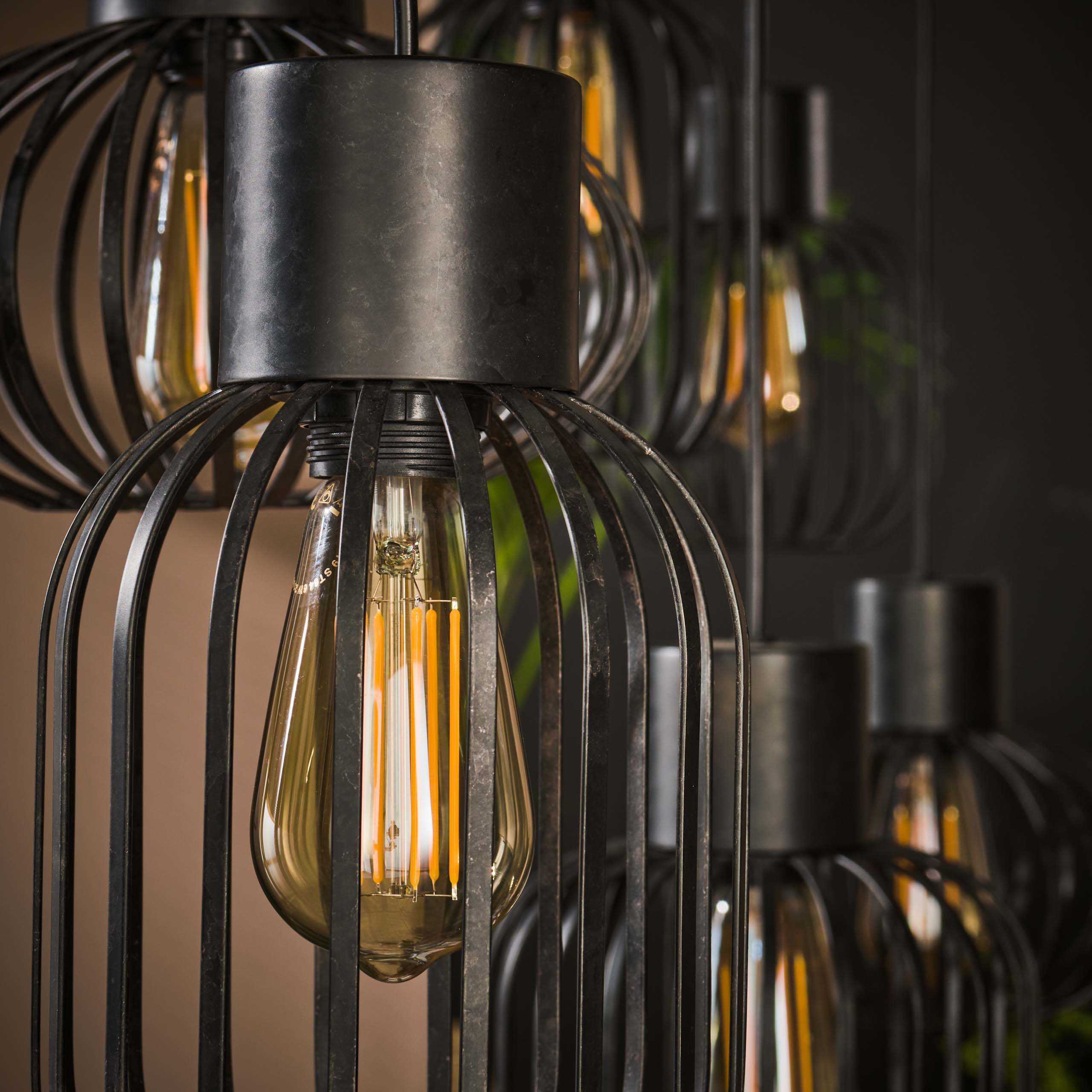 Hanglamp Mix Metal | 3+3-Lichts | Charcoal