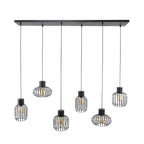 Hanglamp Mix Metal | 3+3-Lichts | Charcoal