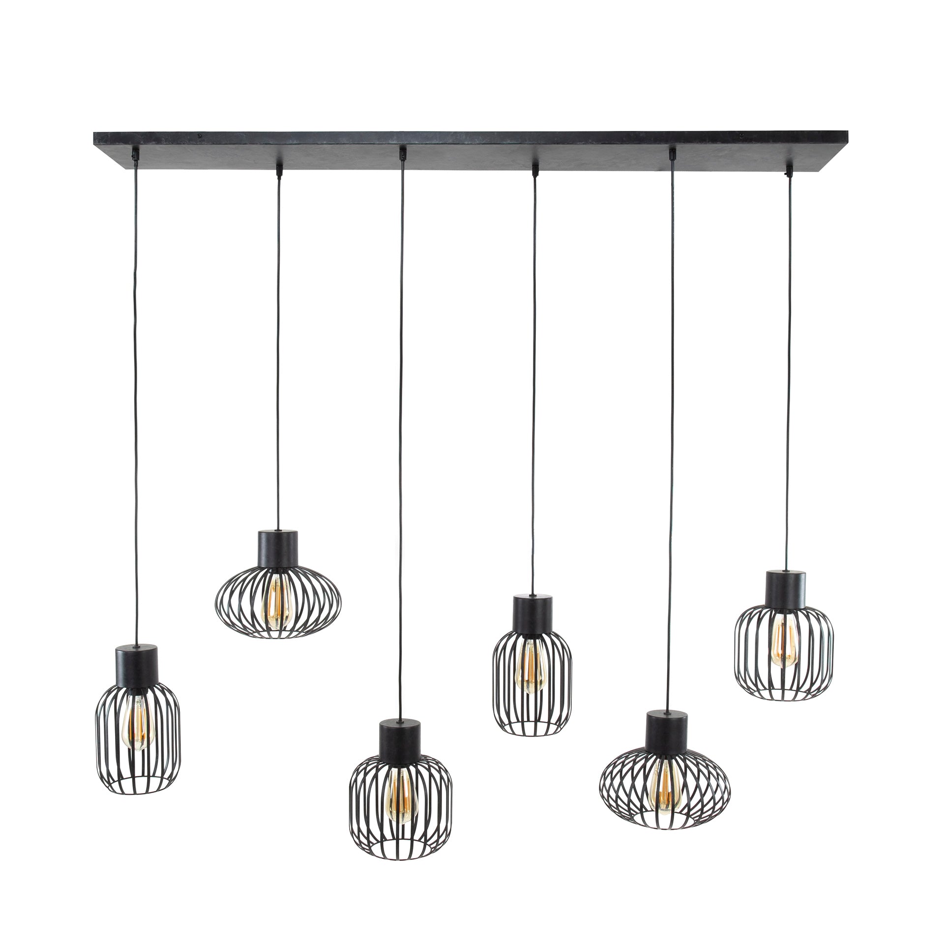 Hanglamp Mix Metal | 3+3-Lichts | Charcoal