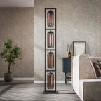 Vloerlamp Smoke Mesh | 4-lichts | Artic zwart