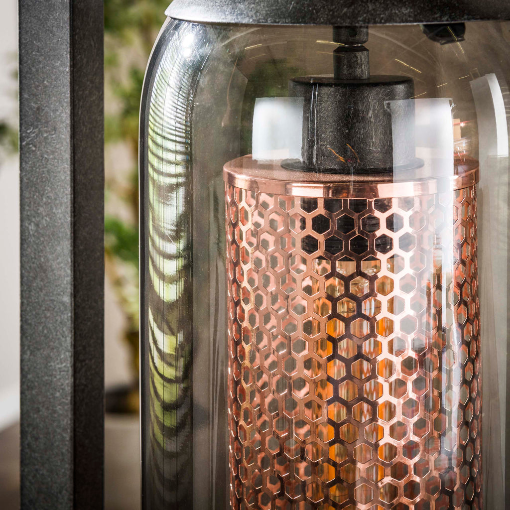 Vloerlamp Smoke Mesh | 4-lichts | Artic zwart