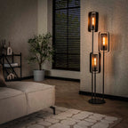 Vloerlamp Mesh Rotate | 3-Lichts | Artic zwart