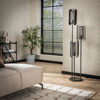 Vloerlamp Mesh Rotate | 3-Lichts | Artic zwart