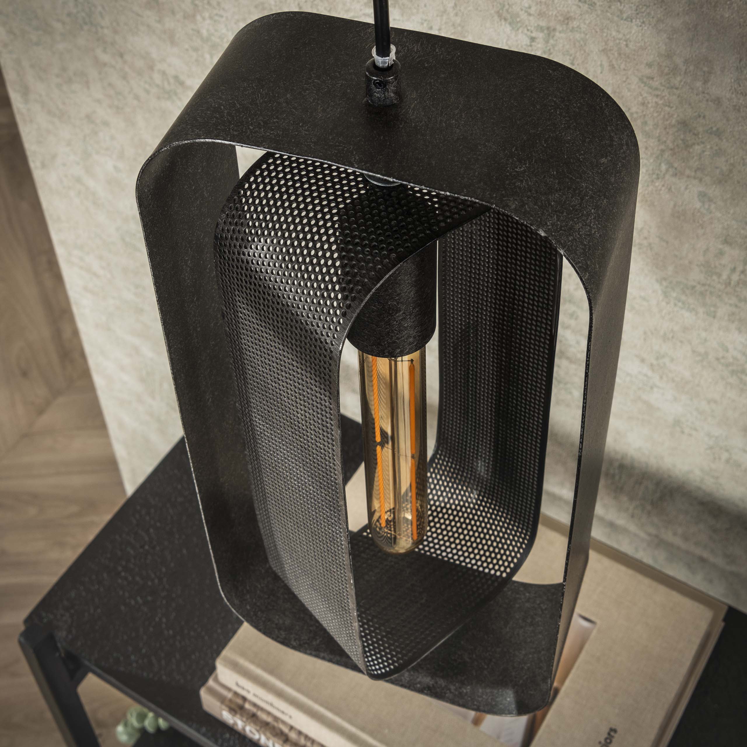 Hanglamp Mesh Rotate | Getrapt | 3-Lichts | Artic zwart