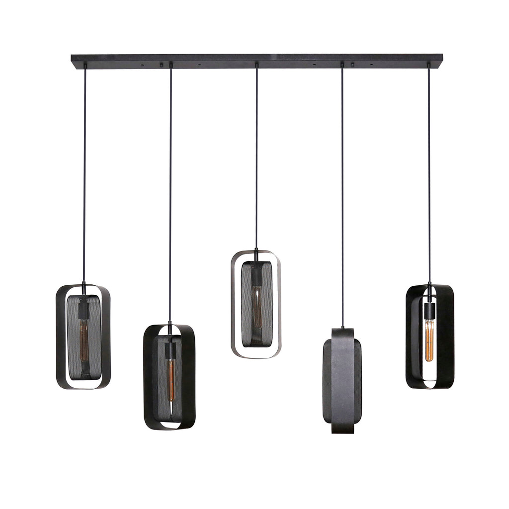 Hanglamp Mesh Rotate | 5-Lichts | Artic zwart