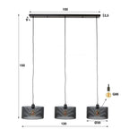 Hanglamp Mesh Round | 3-Lichts | Artic zwart