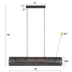 Hanglamp Tubon Mesh | 5-Lichts | Artic zwart