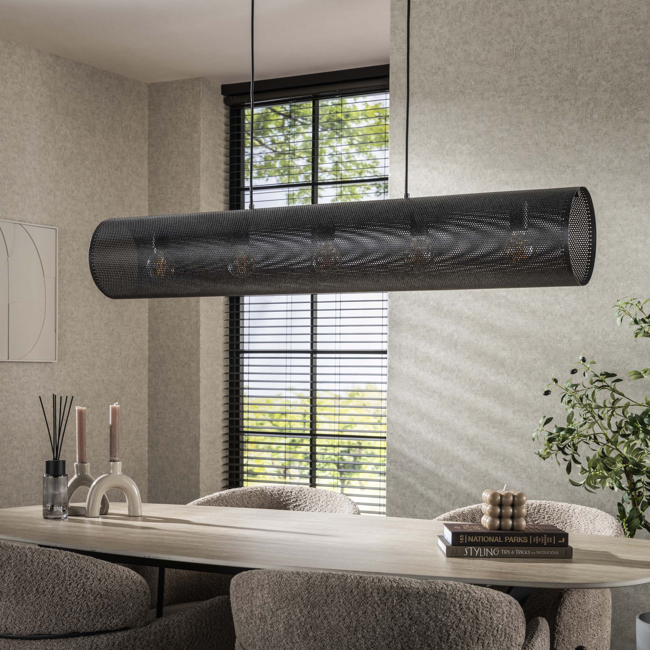 Hanglamp Tubon Mesh | 5-Lichts | Artic zwart