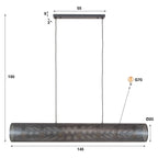 Hanglamp Tubon Mesh | 7-Lichts | Artic zwart
