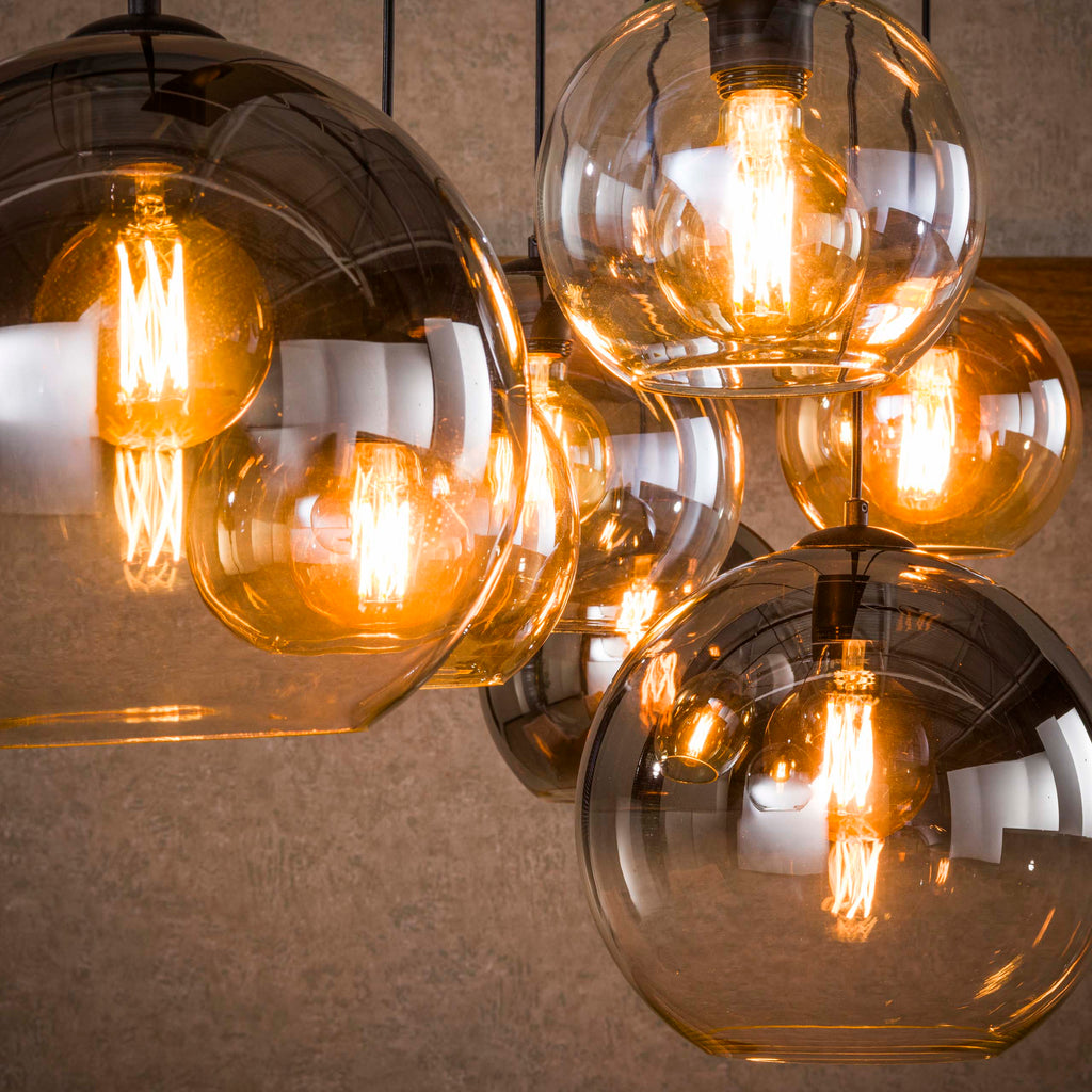 Hanglamp Multi Globe | 7-Lichts | Artic zwart