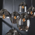 Hanglamp Mix | Getrapt 5-lichts | Chroom Glas