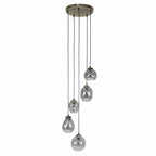 Hanglamp Mix | Getrapt 5-lichts | Chroom Glas