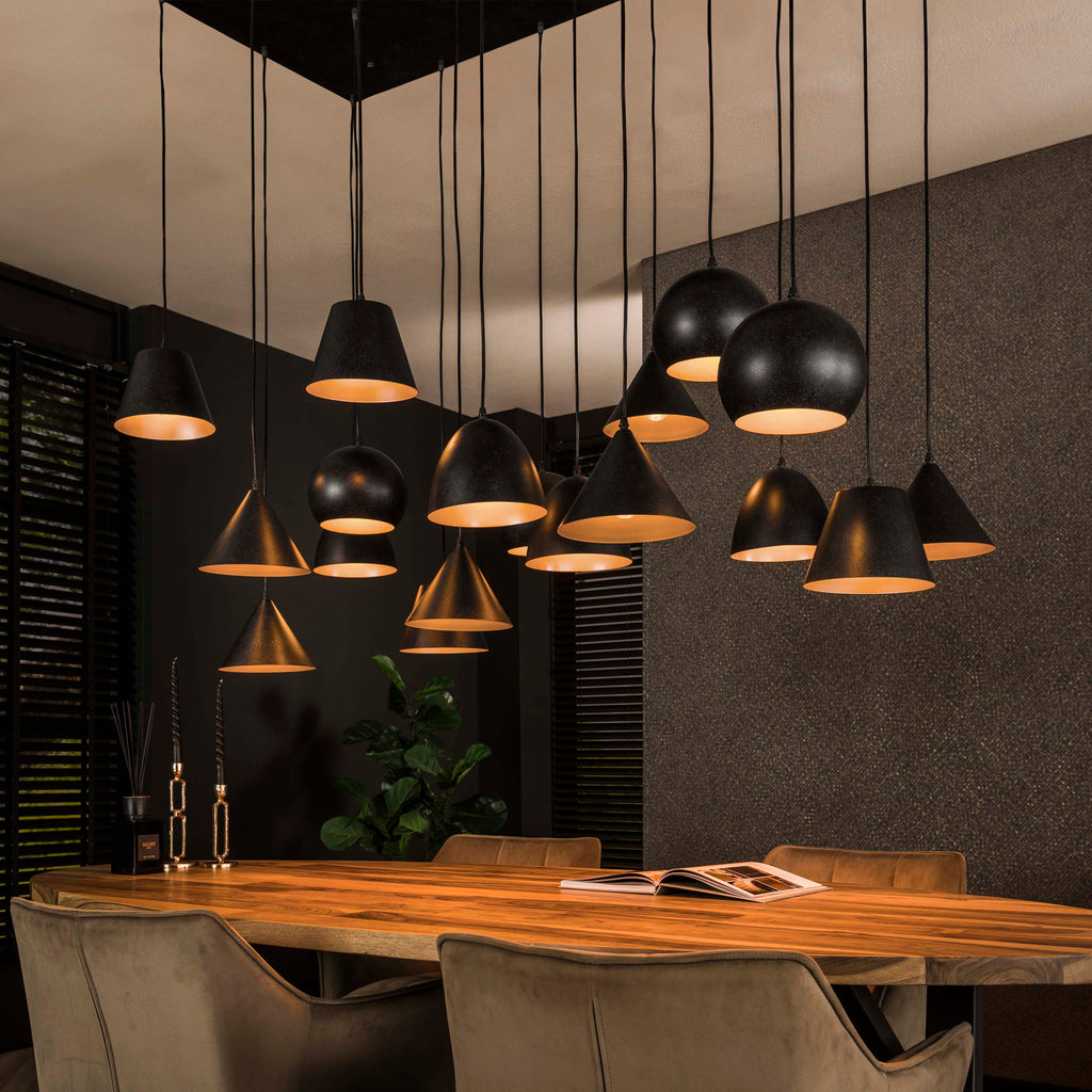 Hanglamp Metal XXL | 18-Lichts | Artic zwart