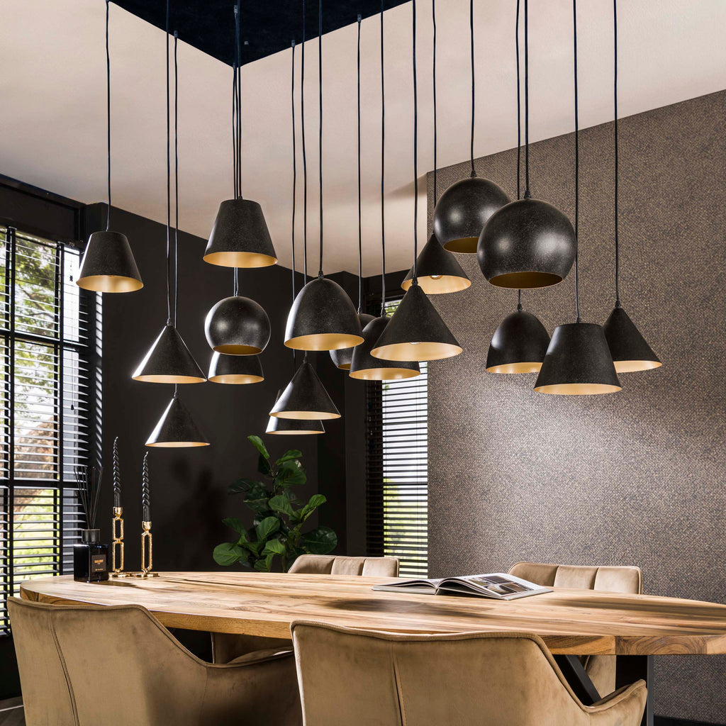 Hanglamp Metal XXL | 18-Lichts | Artic zwart