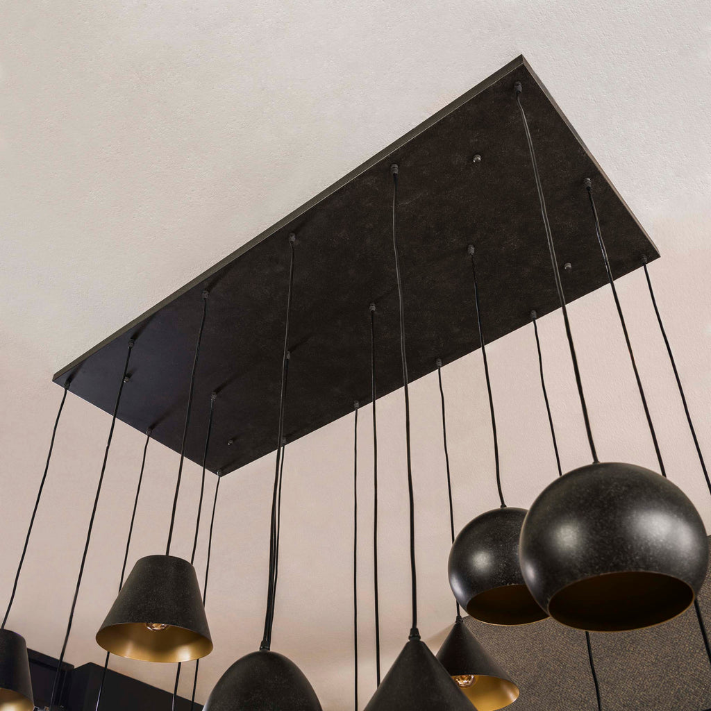 Hanglamp Metal XXL | 18-Lichts | Artic zwart