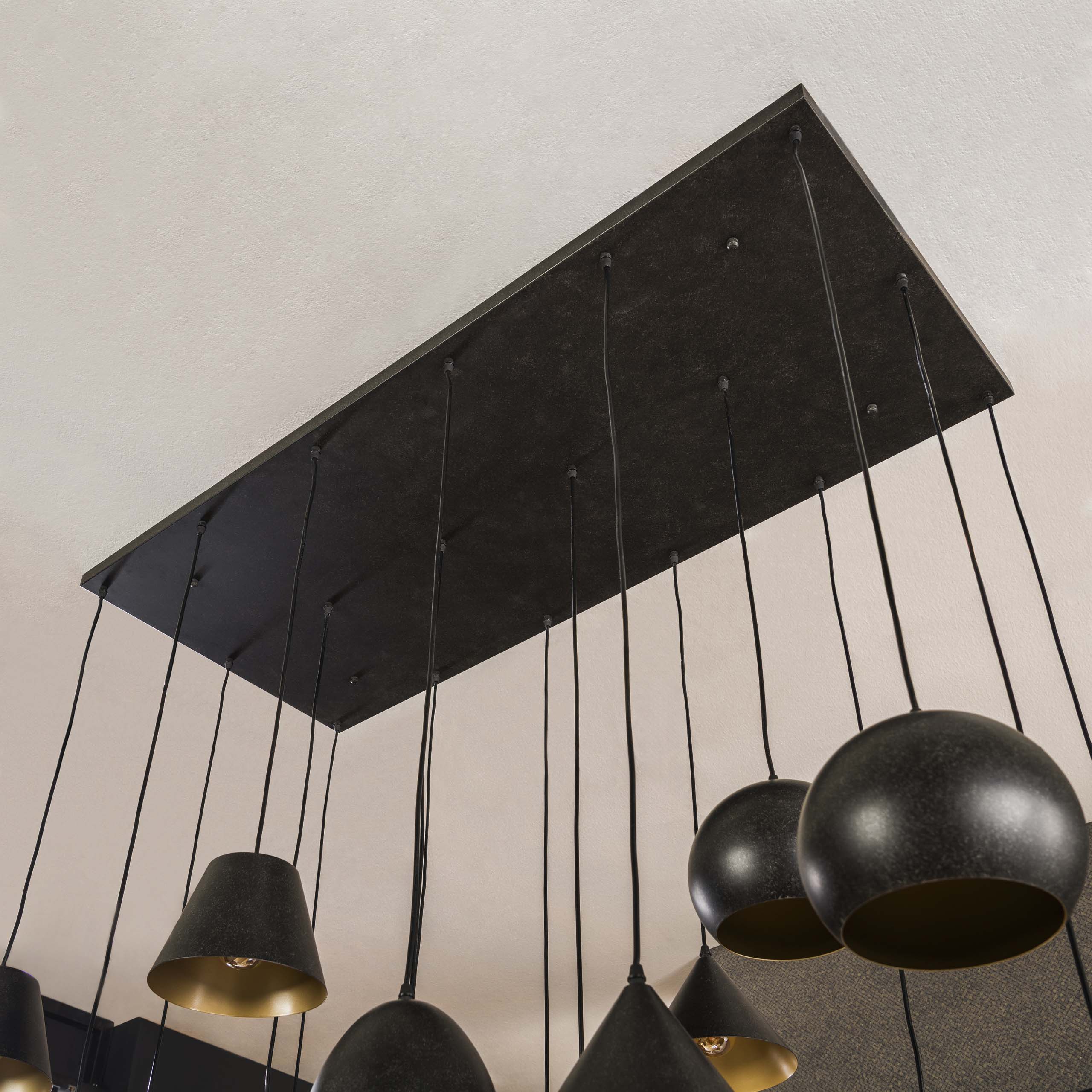 Hanglamp Metal XXL | 18-Lichts | Artic zwart