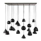 Hanglamp Metal XXL | 18-Lichts | Artic zwart
