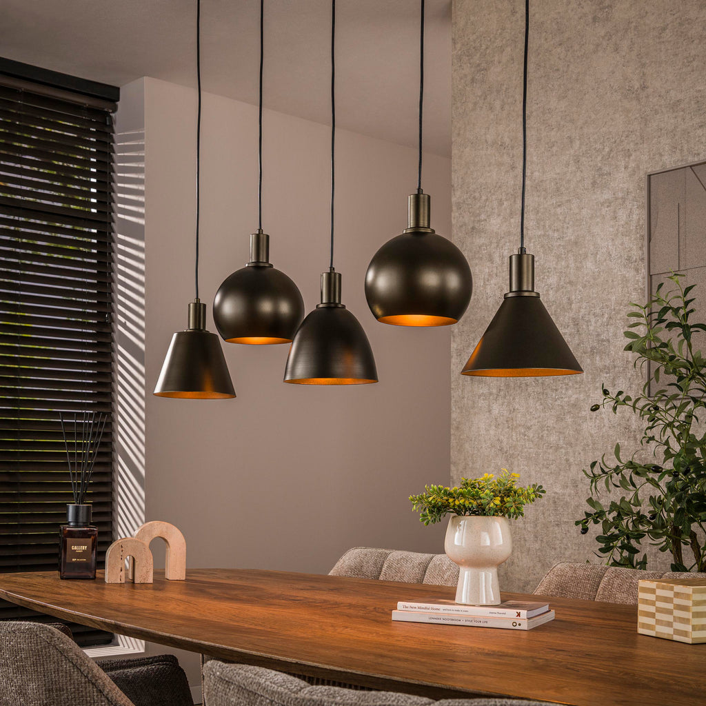 Hanglamp Metallo | 5-Lichts | Sienna bruin