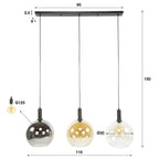 Hanglamp Sfera Tricolore | 3-Lichts | Artic zwart