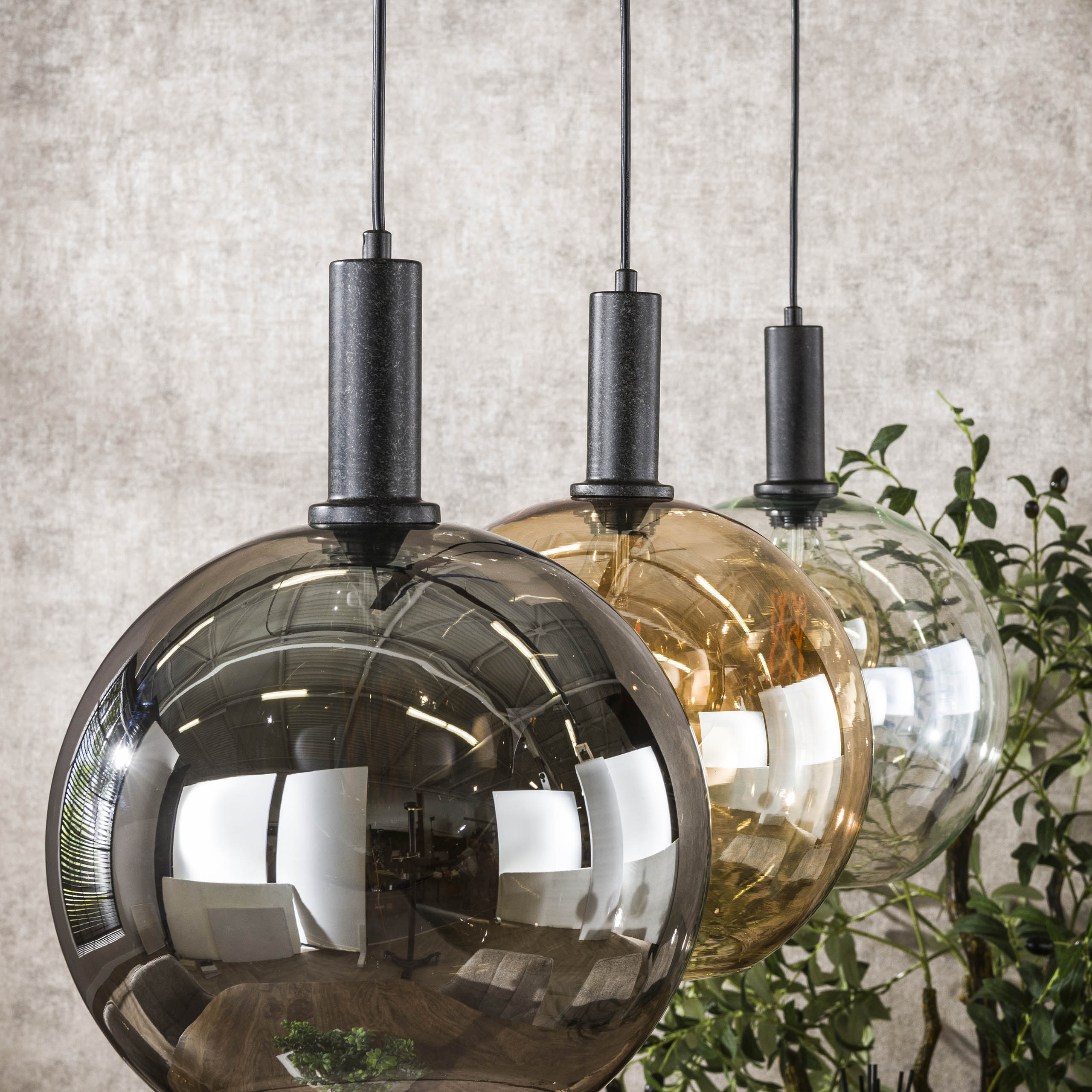 Hanglamp Sfera Tricolore | 3-Lichts | Artic zwart