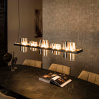 Hanglamp Cylinder Glass | 10-Lichts | Artic zwart