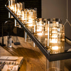 Hanglamp Cylinder Glass | 14-Lichts | Artic zwart