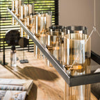Hanglamp Cylinder Glass | 14-Lichts | Artic zwart