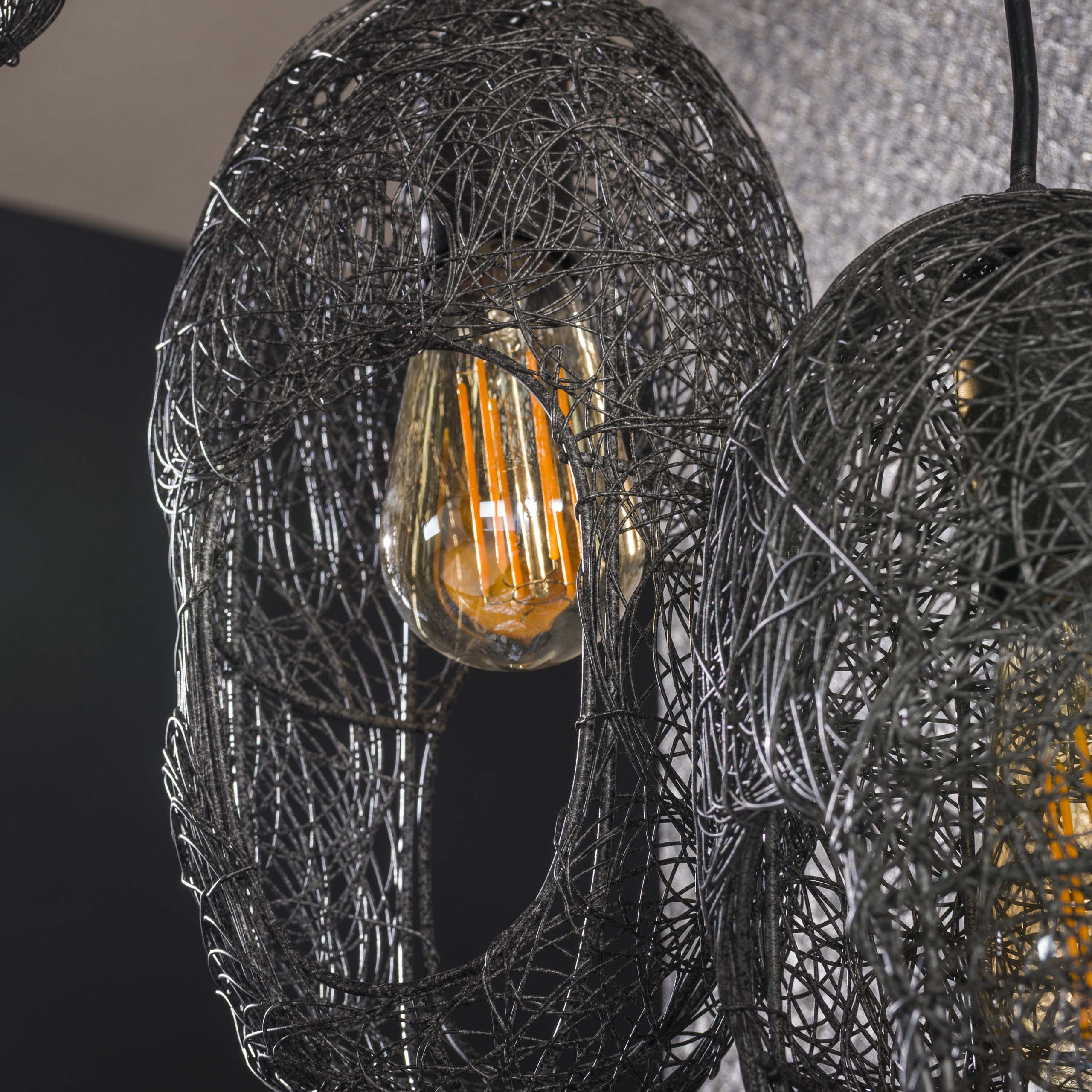 Hanglamp Open Eye | 5-Lichts | Artic zwart