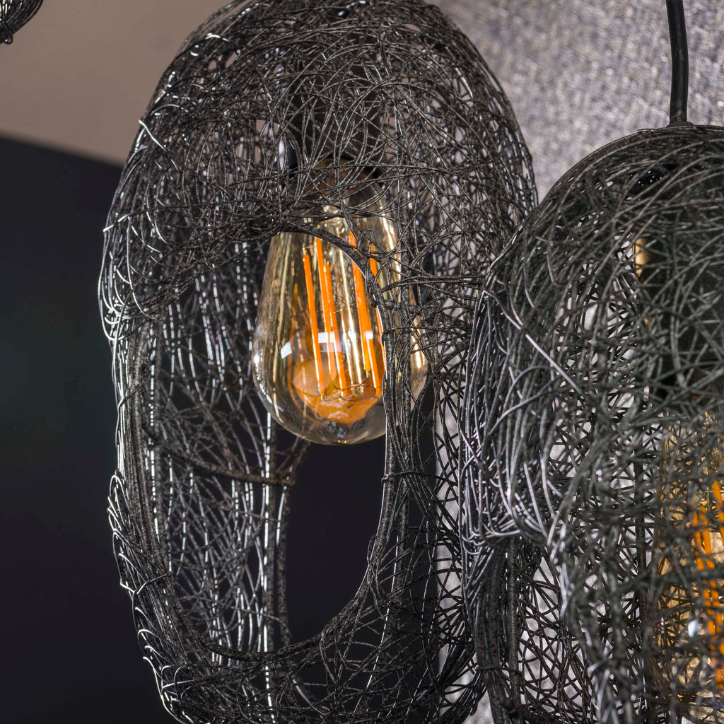 Hanglamp Open Eye | 5-Lichts | Artic zwart