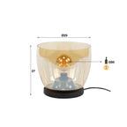 Vloerlamp UP L | 1-Lichts | Amber glas