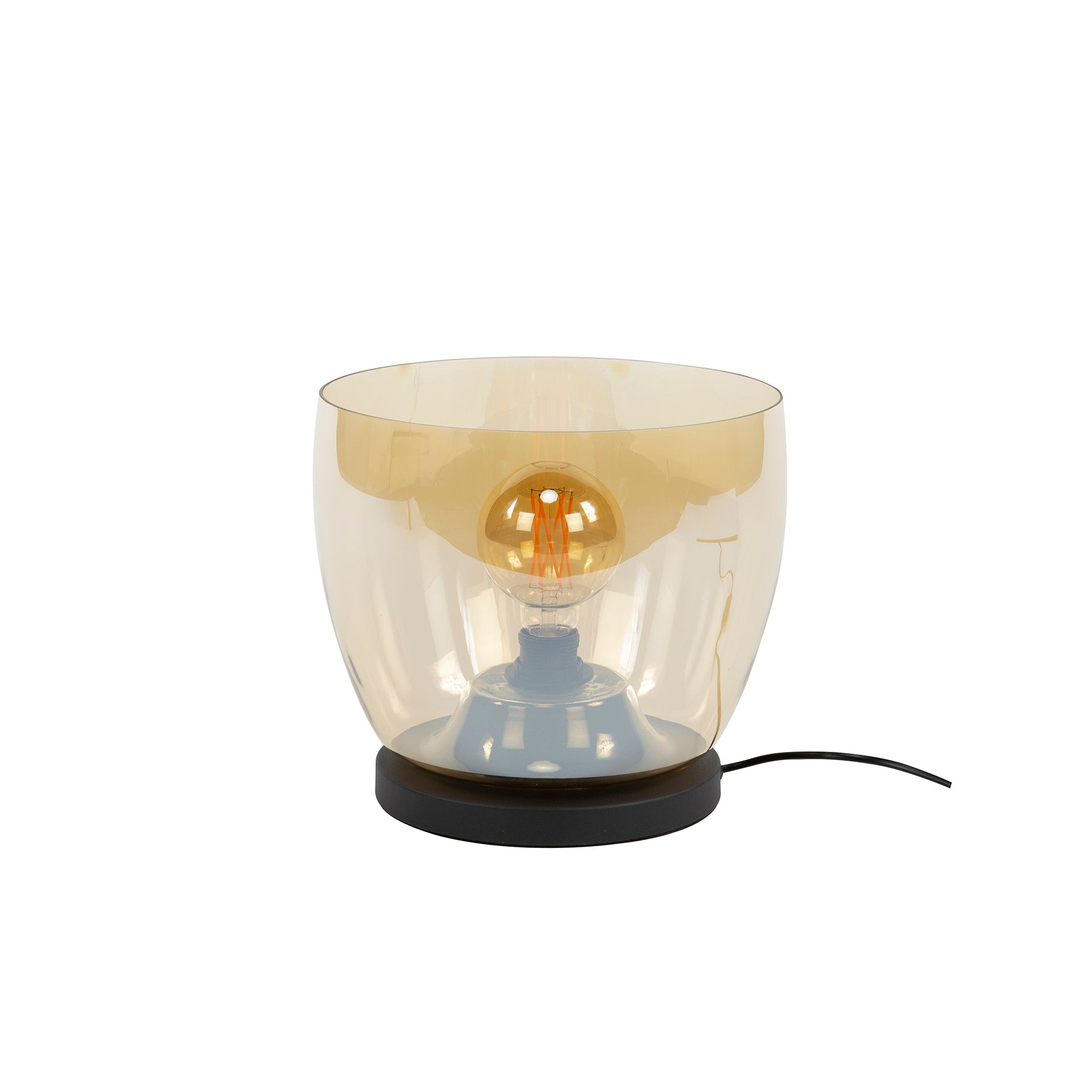Vloerlamp UP L | 1-Lichts | Amber glas