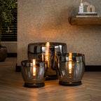 Vloerlamp UP L | 1-lichts | Smoke grey glas