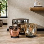 Vloerlamp UP L | 1-lichts | Smoke grey glas