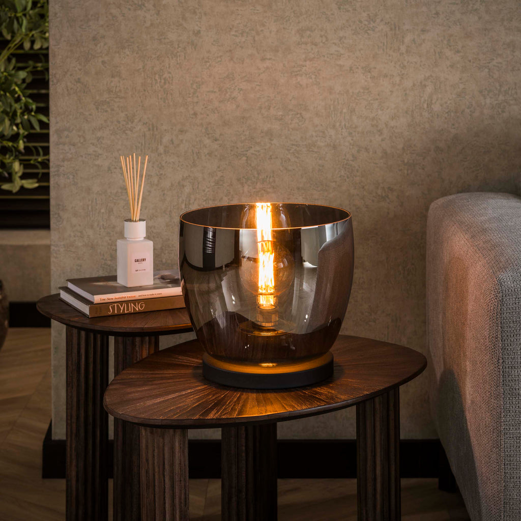 Vloerlamp UP L | 1-lichts | Smoke grey glas