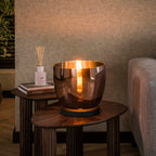 Vloerlamp UP L | 1-Lichts | Koper Glas
