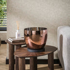 Vloerlamp UP L | 1-Lichts | Koper Glas