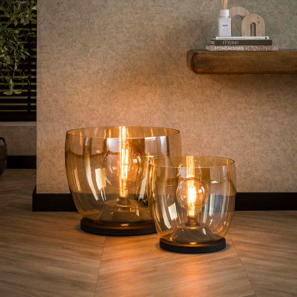 Vloerlamp UP XL | 1-Lichts | Amber glas