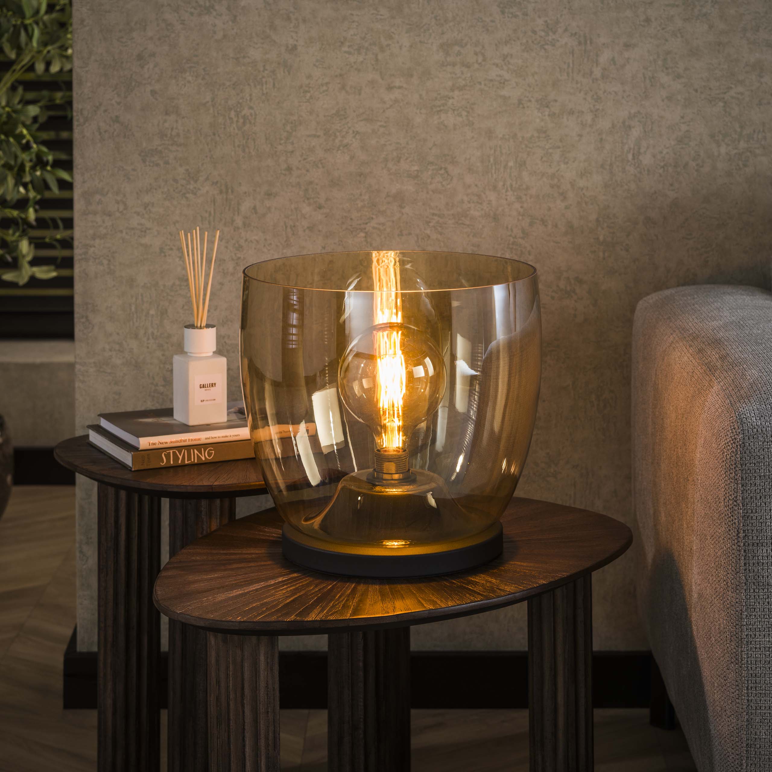 Vloerlamp UP XL | 1-Lichts | Amber glas
