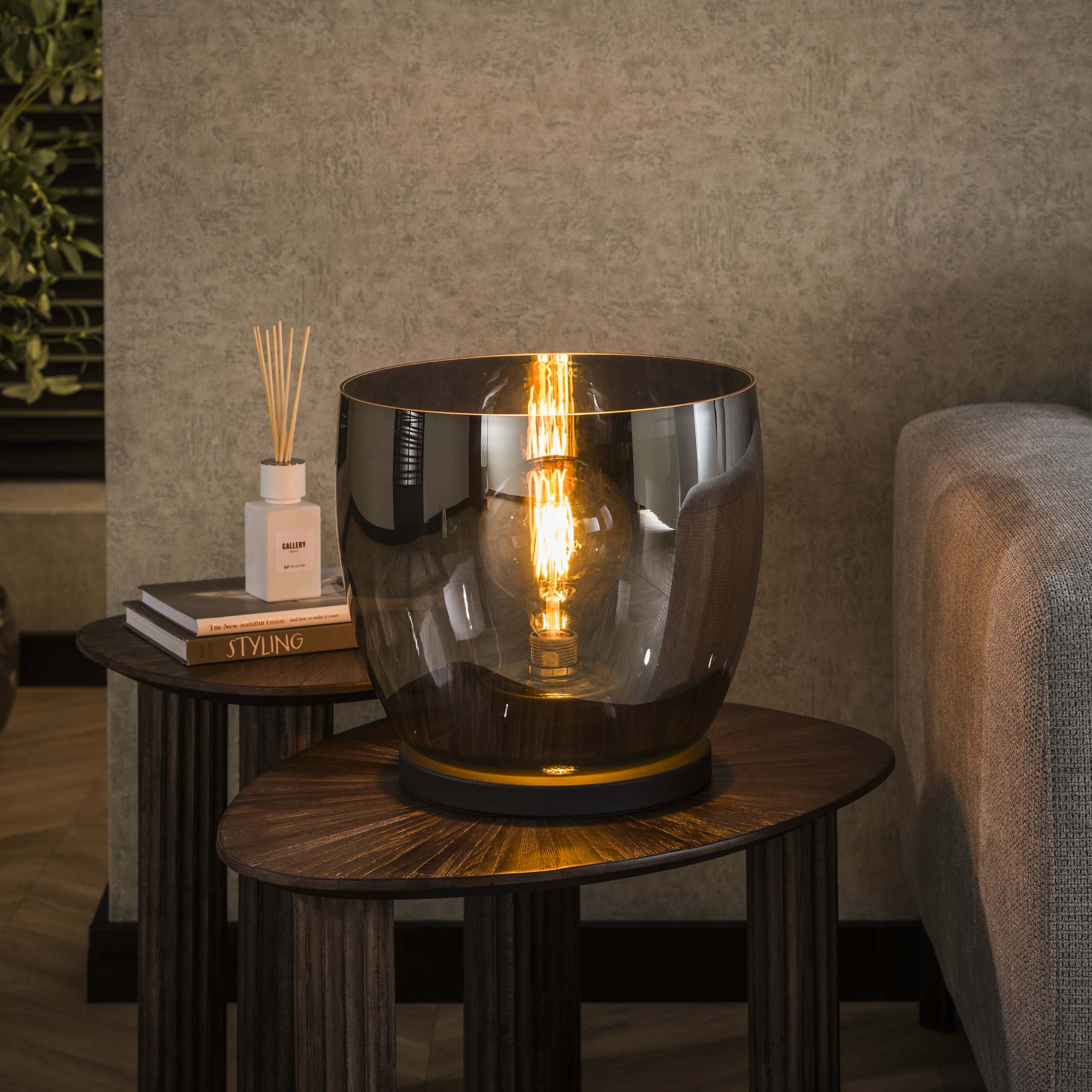 Vloerlamp UP XL | 1-Lichts | Smoke Grey Glas